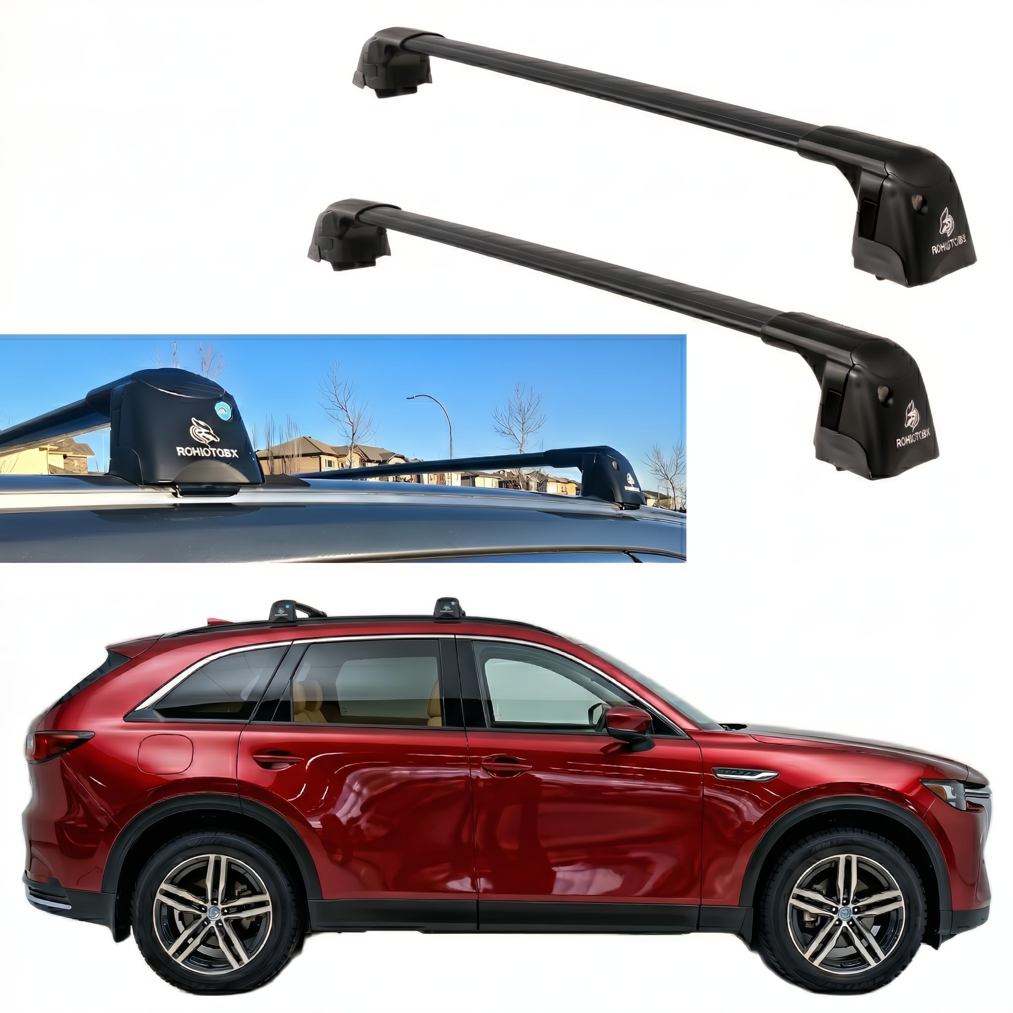 【ROK】 Amazon.com: ROKIOTOEX Roof Rack Crossbars - Fit 2025-2026 CX-70